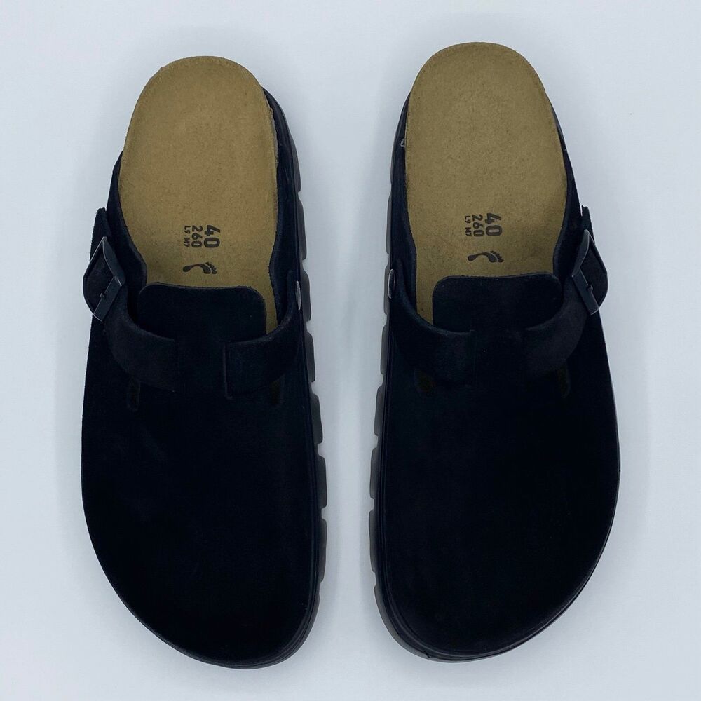 Papillio By Birkenstock Black Suede Boston Clog Size 40 / US 9 - 9.5 - Picture 4 of 13